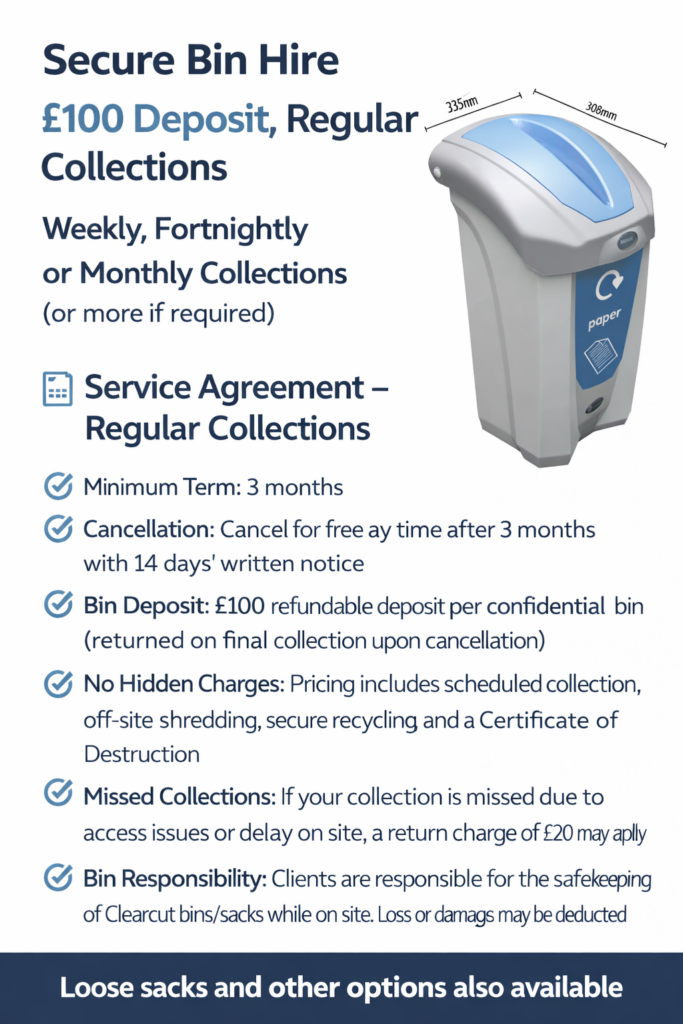 clearcut confidential waste Professional shredding company b2b