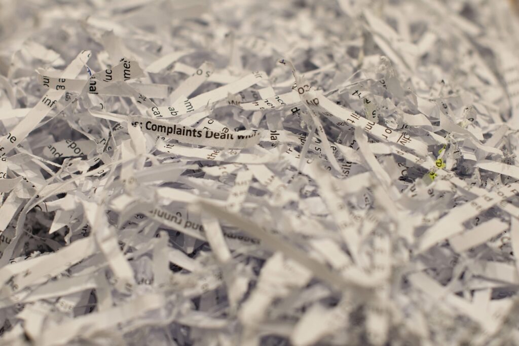 Clearcut Confidential Waste Shredding Paper
